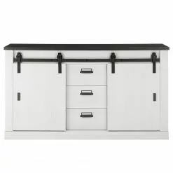 Ridgevalley Sideboard Shutter I - Pinie Weiß Dekor -Büromöbel Verkäufe 1000348674 220505 030 DETAILS P000000001000348674