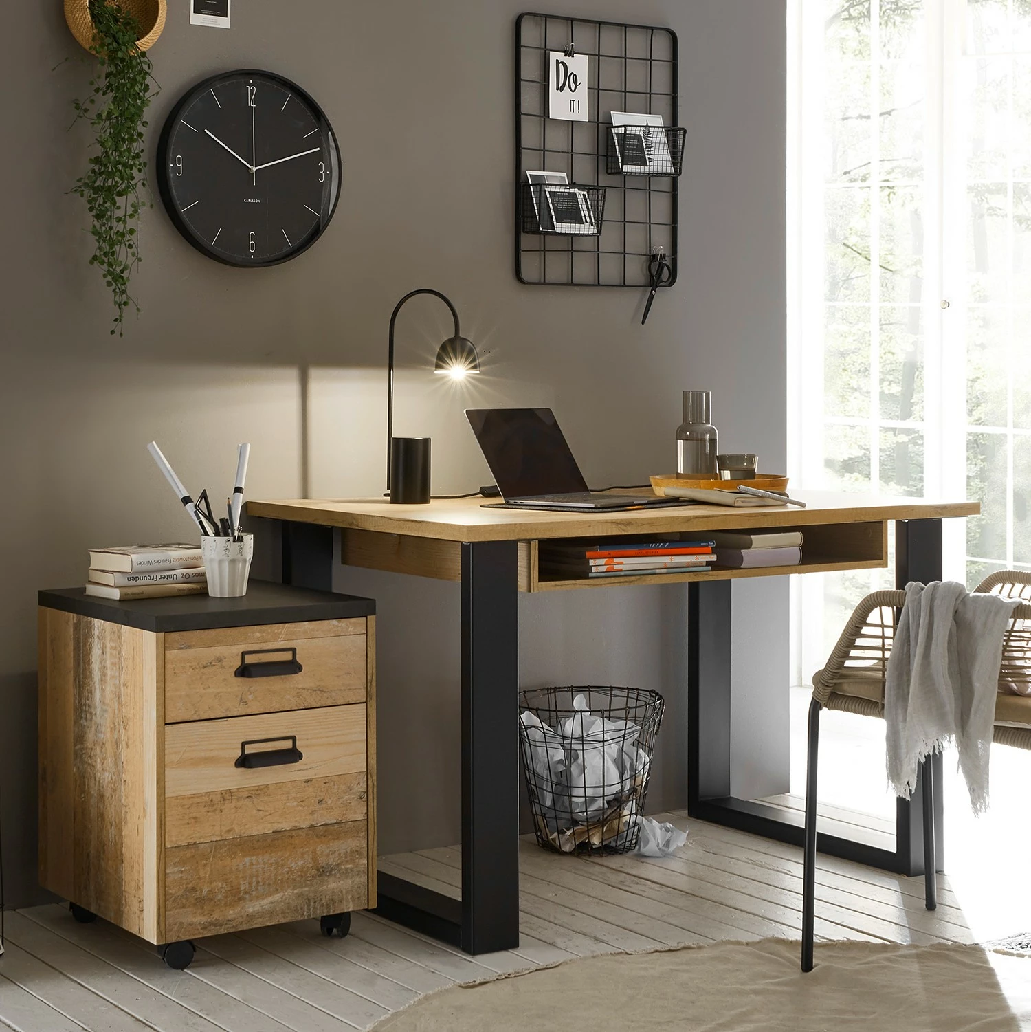 Ridgevalley Büro-Set Shutter I (2-teilig) - Eiche Dekor 3 Ridgevalley Büro-Set Shutter I (2-teilig) - Eiche Dekor