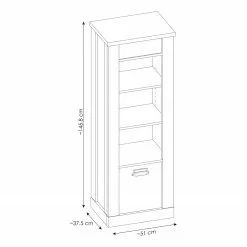 Ridgevalley Büro-Set Shutter V (4-teilig) - Pinie Weiß Dekor 37 Ridgevalley Büro-Set Shutter V (4-teilig) - Pinie Weiß Dekor -Büromöbel Verkäufe 1000348751 220505 501 SKETCH DETAILS P000000001000348751 sketch