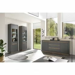 Loftscape Sideboard Accra - Anthrazit / Eiche Dekor -Büromöbel Verkäufe 1000348819 220506 022 MOOD DETAILS P000000001000348819 mood