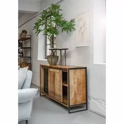 Red Living Sideboard Toleos - Mango sägerau massiv / Eisen - Mangoholz / Schwarz -Büromöbel Verkäufe 1000352070 220520 021 MOOD DETAILS P000000001000352070 mood