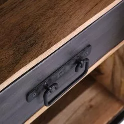 Red Living Sideboard Toleos - Mango sägerau massiv / Eisen - Mangoholz / Schwarz -Büromöbel Verkäufe 1000352070 220520 030 DETAILS P000000001000352070