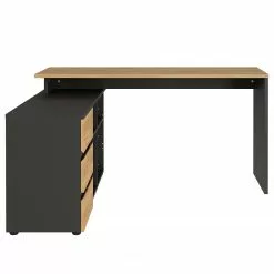 Germania Eckschreibtisch GW-Lissabon - Eiche Navarra Dekor / Graphit -Büromöbel Verkäufe 1000353362 220520 031 DETAILS P000000001000353362