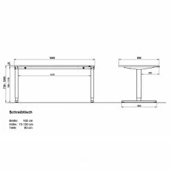 Germania Büroset GW-Lissabon IX (2-teilig) - Breite: 160 cm -Büromöbel Verkäufe 1000353365 220520 500 SKETCH DETAILS P000000001000353365 sketch