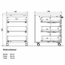 Germania Büroset GW-Lissabon II (3-teilig) - Eiche Navarra Dekor / Graphit -Büromöbel Verkäufe 1000353372 220520 501 SKETCH DETAILS P000000001000353372 sketch