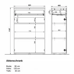 Germania Büroset GW-Lissabon XII (6-teilig) - Breite: 160 cm -Büromöbel Verkäufe 1000353373 220520 502 SKETCH DETAILS P000000001000353373 sketch