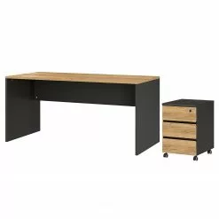 Germania Büroset GW-Lissabon I (2-teilig) - Eiche Navarra Dekor / Graphit