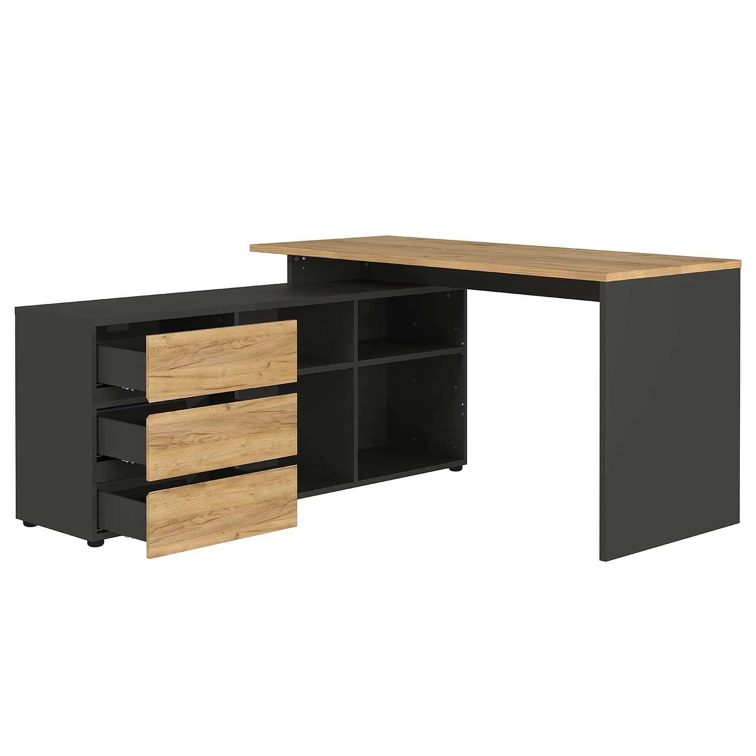 Germania Büroset GW-Lissabon V (2-teilig) - Eiche Navarra Dekor / Graphit 7 Germania Büroset GW-Lissabon V (2-teilig) - Eiche Navarra Dekor / Graphit – Bild 5