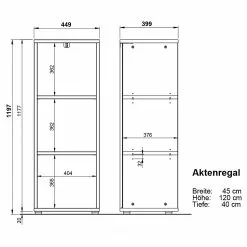 Germania Büroset GW-Lissabon VI (5-teilig) - Eiche Navarra Dekor / Graphit -Büromöbel Verkäufe 1000353377 220520 504 SKETCH DETAILS P000000001000353377 sketch