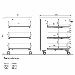 Germania Büroset GW-Lissabon VII (6-teilig) - Eiche Navarra Dekor / Graphit -Büromöbel Verkäufe 1000353378 220520 501 SKETCH DETAILS P000000001000353378 sketch 1
