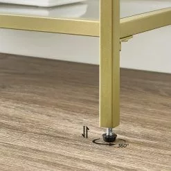 Red Living Regal Poygan II - Glas / Metall - Gold -Büromöbel Verkäufe 1000353439 220601 033 DETAILS P000000001000353439