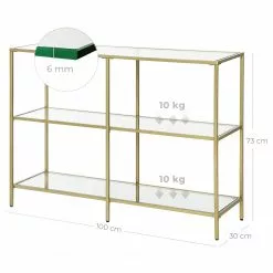 Red Living Regal Poygan III - Glas / Metall - Gold -Büromöbel Verkäufe 1000353446 220601 500 SKETCH DETAILS P000000001000353446 sketch