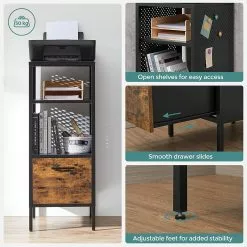 Red Living Regal Mocksville - Braun / Schwarz -Büromöbel Verkäufe 1000353473 220601 033 DETAILS P000000001000353473