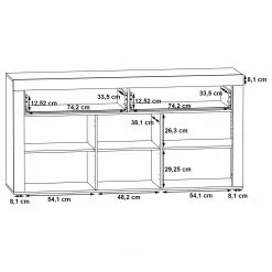 Red Living Sideboard Westcliffe - Altholz Dekor / Beton Dekor 15 Red Living Sideboard Westcliffe - Altholz Dekor / Beton Dekor -Büromöbel Verkäufe 1000356698 220603 501 SKETCH DETAILS P000000001000356698 sketch