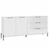 Loftscape Sideboard Ozora II - Hochglanz Weiß / Matt Weiß