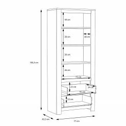 Loftscape Regal Verolme - Eiche Dekor -Büromöbel Verkäufe 1000356719 220603 501 SKETCH DETAILS P000000001000356719 sketch