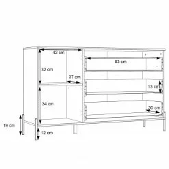 Loftscape Sideboard Ozora I - Hochglanz Weiß / Matt Weiß 15 Loftscape Sideboard Ozora I - Hochglanz Weiß / Matt Weiß -Büromöbel Verkäufe 1000356721 220603 501 SKETCH DETAILS P000000001000356721 sketch