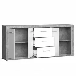 Loftscape Sideboard Solidus Par - Weiß / Beton Dekor -Büromöbel Verkäufe 1000356727 220603 030 DETAILS P000000001000356727