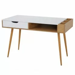 Loftscape Schreibtisch Sublime - Weiß / Eiche Dekor