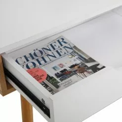 Loftscape Schreibtisch Sublime - Weiß / Eiche Dekor -Büromöbel Verkäufe 1000356848 220615 045 DETAILS P000000001000356848