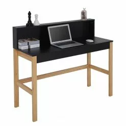 Loftscape Schreibtisch Pelotas - Pinie teilmassiv - Schwarz / Pinie -Büromöbel Verkäufe 1000356849 220615 038 DETAILS P000000001000356849