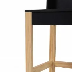 Loftscape Schreibtisch Pelotas - Pinie teilmassiv - Schwarz / Pinie -Büromöbel Verkäufe 1000356849 220615 045 DETAILS P000000001000356849