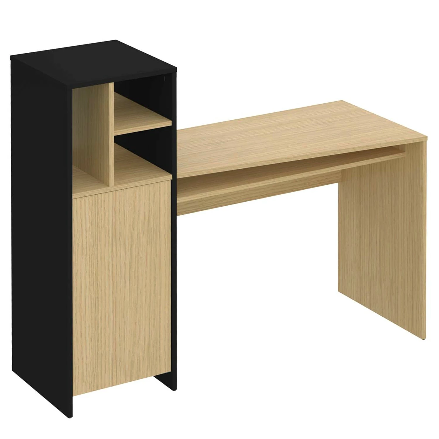 Temahome Schreibtisch-Kombination Mitch - Eiche Dekor / Schwarz 3 Temahome Schreibtisch-Kombination Mitch - Eiche Dekor / Schwarz