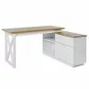 Jahnke Eckschreibtisch Chalet D 155 E - Eiche Dekor / Weiß -Büromöbel Verkäufe 1000358890 220615 010 IMAGE P000000001000358890