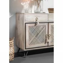 Ridgevalley Sideboard Lumby I - Mango massiv - Mango Hell / Grau -Büromöbel Verkäufe 1000359920 220621 022 MOOD DETAILS P000000001000359920 mood