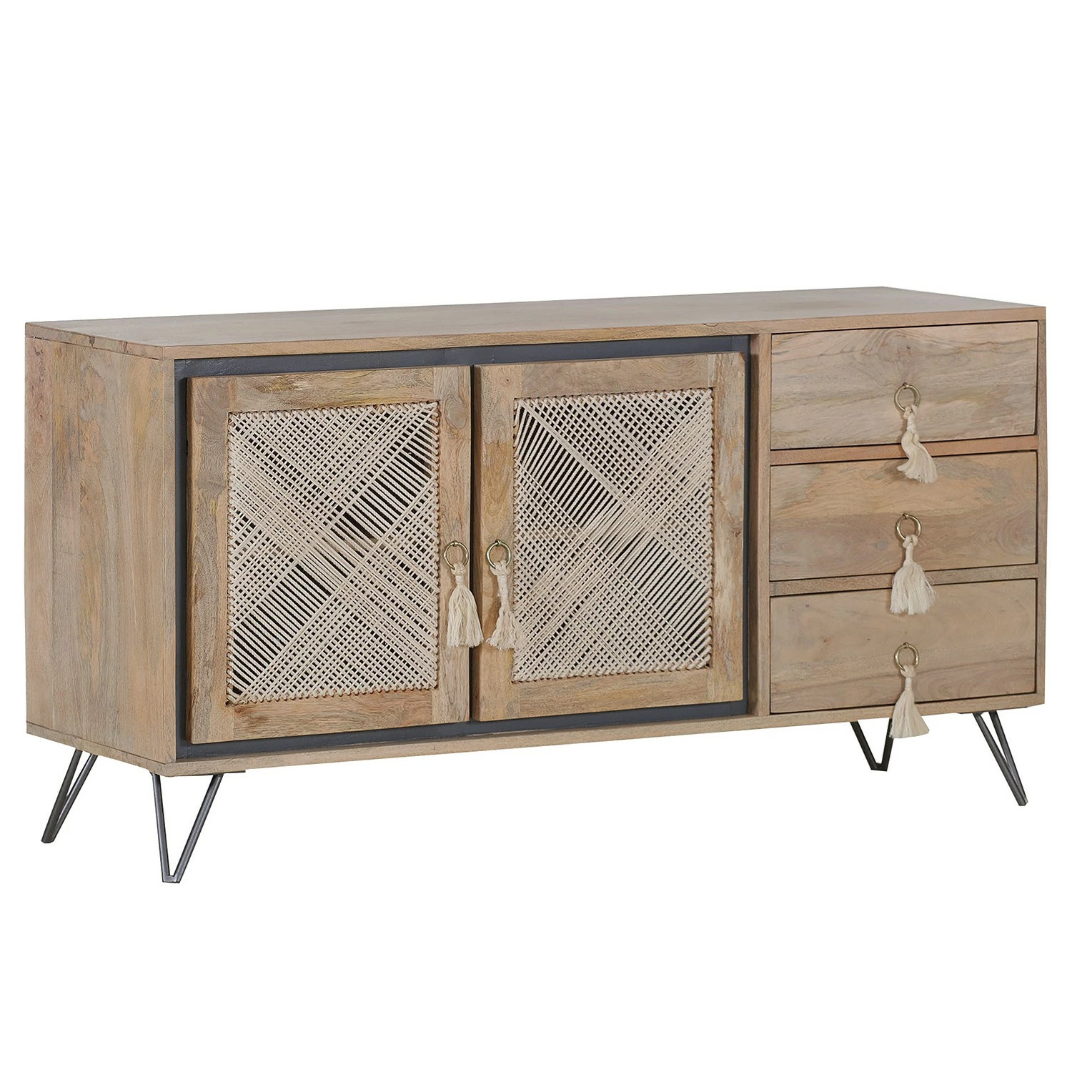 Ridgevalley Sideboard Lumby II - Mango massiv - Mango Hell / Grau 3 Ridgevalley Sideboard Lumby II - Mango massiv - Mango Hell / Grau