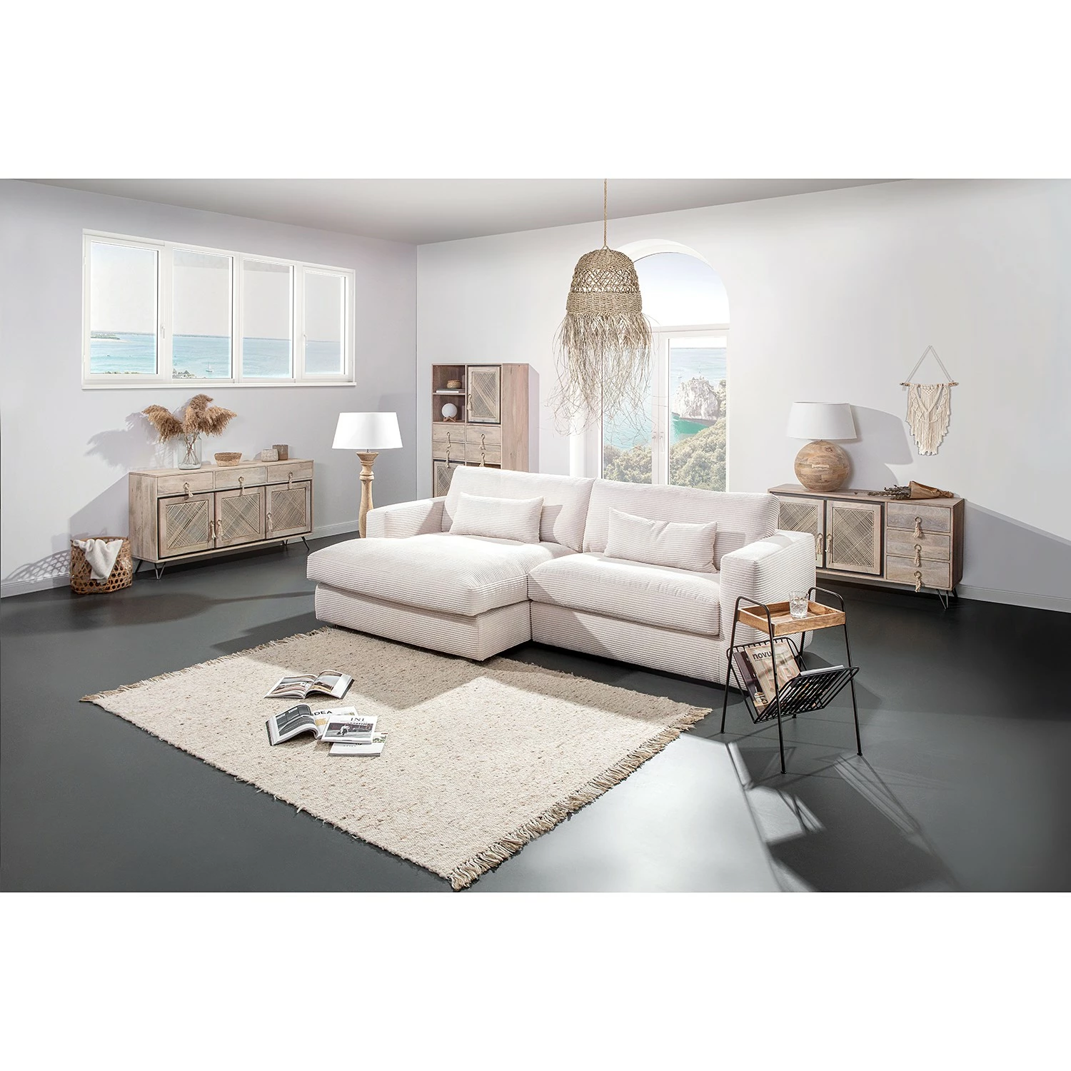 Ridgevalley Sideboard Lumby II - Mango massiv - Mango Hell / Grau 5 Ridgevalley Sideboard Lumby II - Mango massiv - Mango Hell / Grau – Bild 3