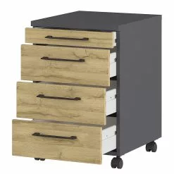 Germania Büroset GW-Profi 2.0 (2-teilig) - Höhenverstellbar - Eiche Grandson Dekor -Büromöbel Verkäufe 1000360351 220622 034 DETAILS P000000001000360351