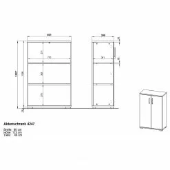 Germania Büroset GW-Profi 2.0 I (4-teilig) - Höhenverstellbar - Hellgrau -Büromöbel Verkäufe 1000360356 220622 500 SKETCH DETAILS P000000001000360356 sketch