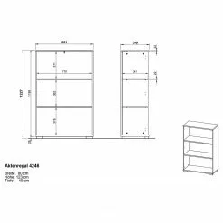 Germania Büroset GW-Profi 2.0 I (4-teilig) - Höhenverstellbar - Hellgrau -Büromöbel Verkäufe 1000360356 220622 501 SKETCH DETAILS P000000001000360356 sketch