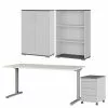 Germania Büroset GW-Profi 2.0 II (4-teilig) - Höhenverstellbar - Hellgrau -Büromöbel Verkäufe 1000360357 220622 010 IMAGE P000000001000360357