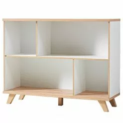 Germania Büroset Neston (5-teilig) - Weiß / Eiche Sanremo Dekor -Büromöbel Verkäufe 1000360379 220622 031 DETAILS P000000001000360379