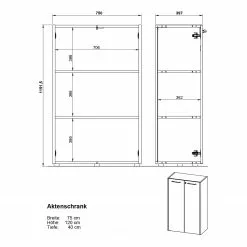 Germania Büroset GW-Pasadena IV - Graphit / Weiß -Büromöbel Verkäufe 1000363829 220722 500 SKETCH DETAILS P000000001000363829 sketch
