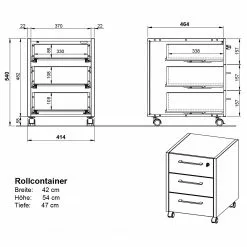 Germania Büroset GW-Pasadena IV - Graphit / Weiß -Büromöbel Verkäufe 1000363829 220722 501 SKETCH DETAILS P000000001000363829 sketch