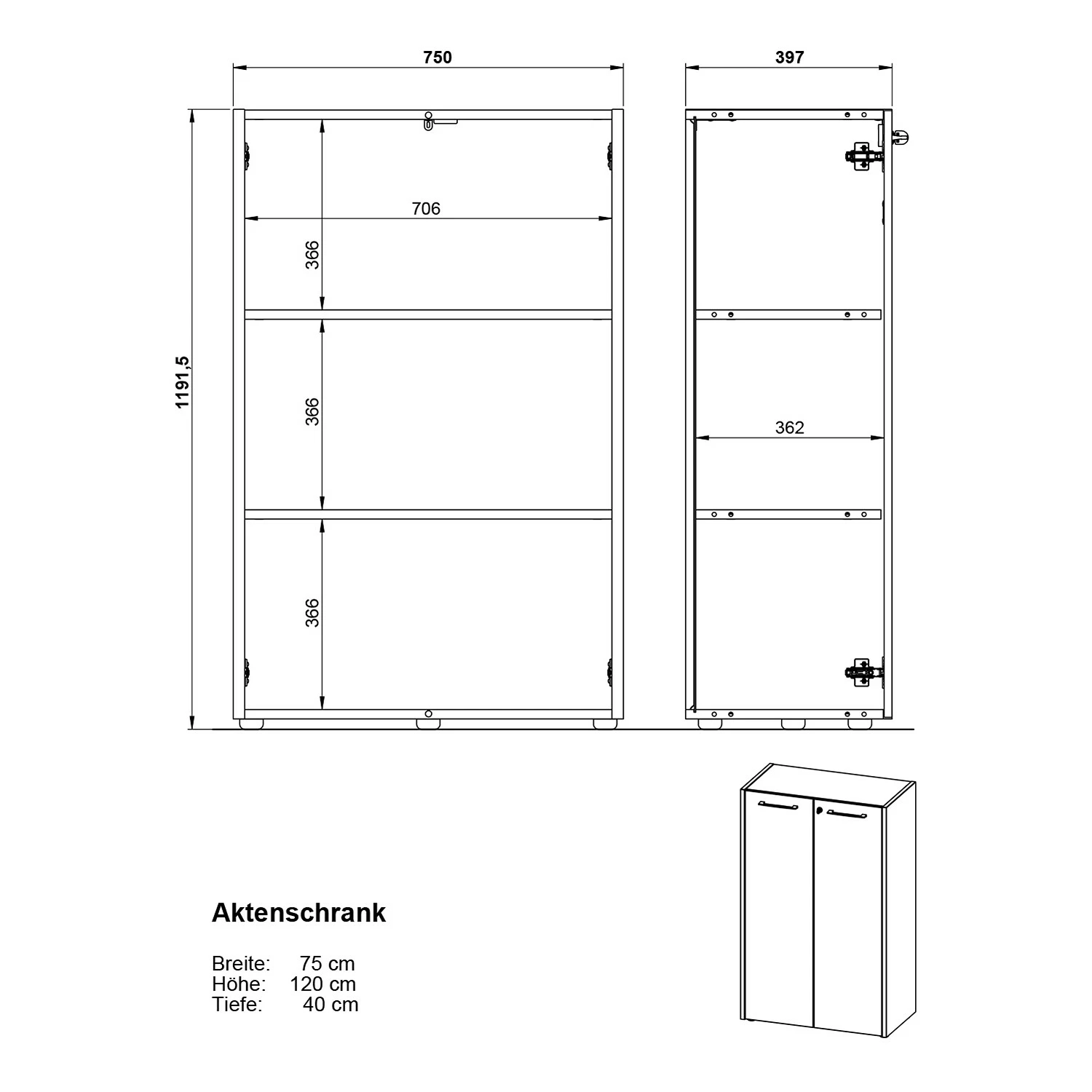 Germania Büroset GW-Pasadena II - Graphit / Weiß 20 Germania Büroset GW-Pasadena II - Graphit / Weiß – Bild 18