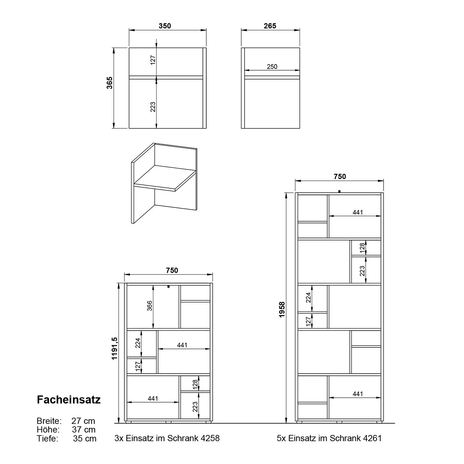 Germania Büroset GW-Pasadena II - Graphit / Weiß 24 Germania Büroset GW-Pasadena II - Graphit / Weiß – Bild 22