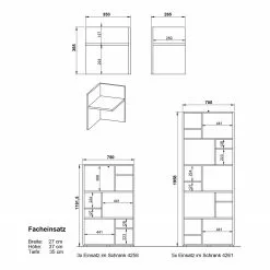 Germania Büroset GW-Pasadena III - Graphit / Weiß 43 Germania Büroset GW-Pasadena III - Graphit / Weiß -Büromöbel Verkäufe 1000363835 220722 502 SKETCH DETAILS P000000001000363835 sketch