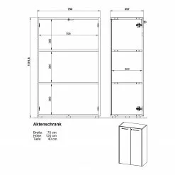Germania Büroset GW-Pasadena III - Graphit / Weiß 47 Germania Büroset GW-Pasadena III - Graphit / Weiß -Büromöbel Verkäufe 1000363835 220722 506 SKETCH DETAILS P000000001000363835 sketch