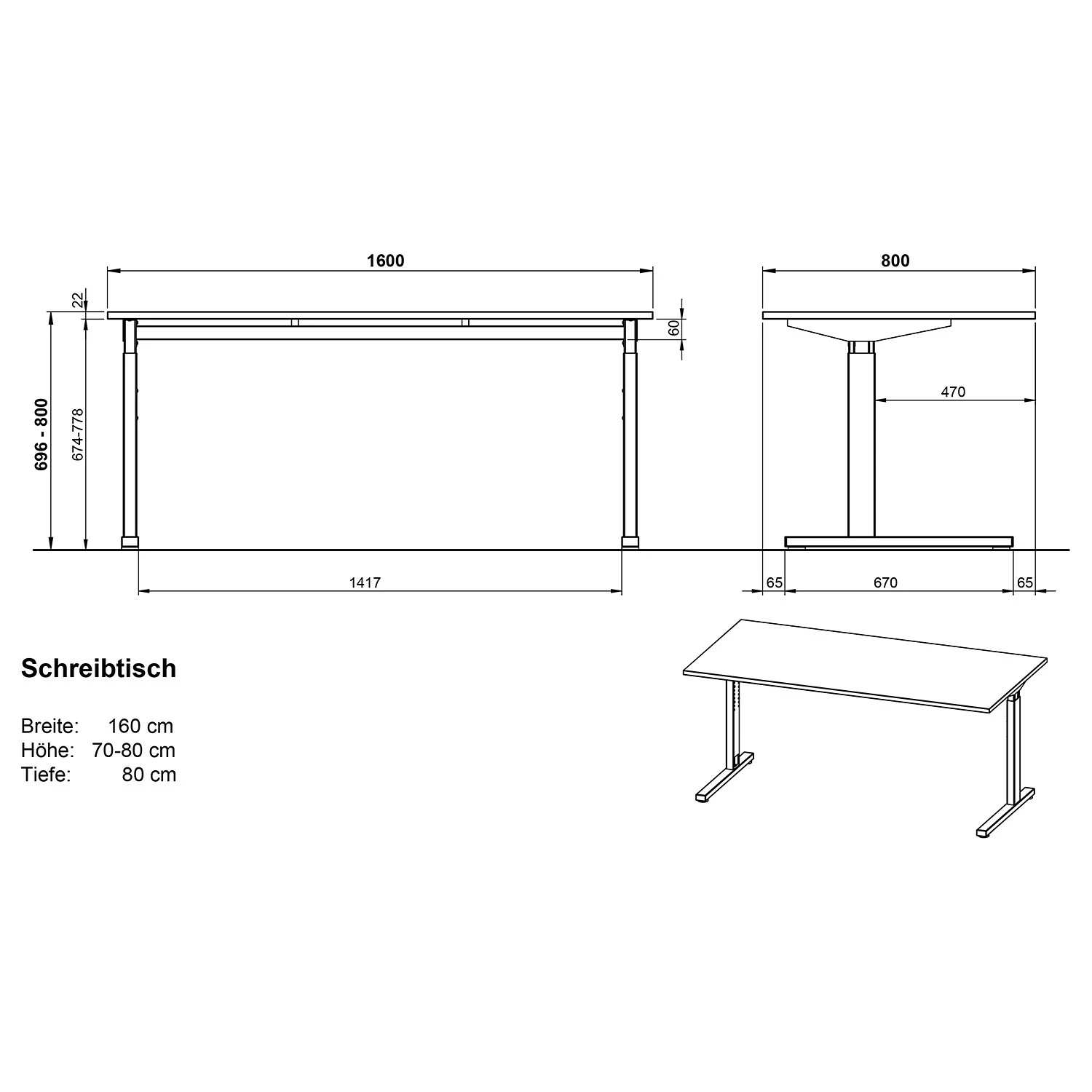 Germania Büroset GW-Pasadena V - Graphit / Weiß 11 Germania Büroset GW-Pasadena V - Graphit / Weiß – Bild 9