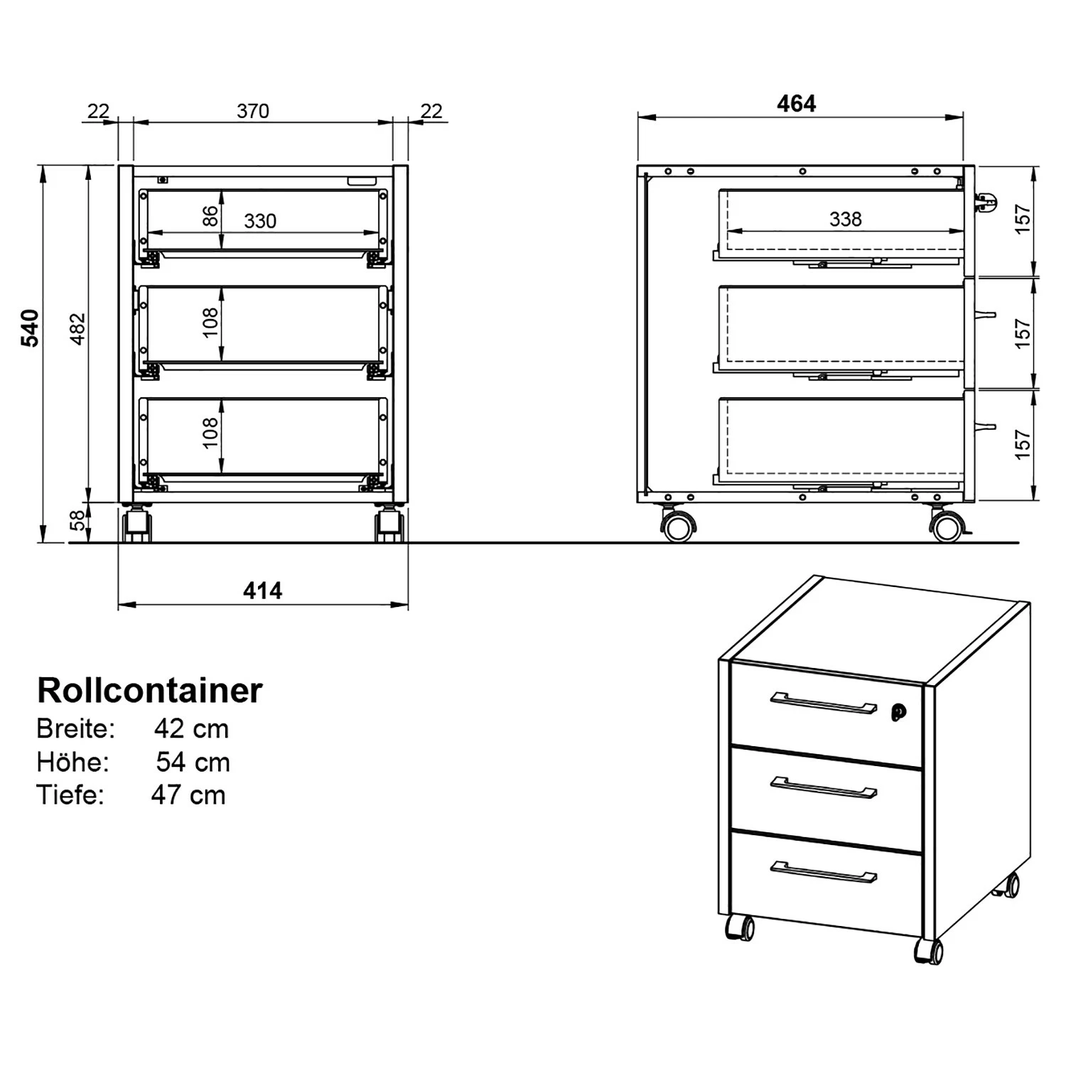 Germania Büroset GW-Pasadena V - Graphit / Weiß 12 Germania Büroset GW-Pasadena V - Graphit / Weiß – Bild 10