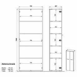 Germania Büroset GW-Pasadena V - Graphit / Weiß 23 Germania Büroset GW-Pasadena V - Graphit / Weiß -Büromöbel Verkäufe 1000363838 220722 502 SKETCH DETAILS P000000001000363838 sketch