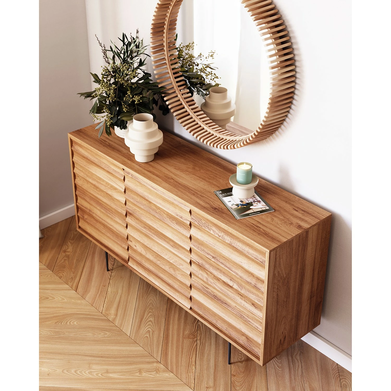 Red Living Sideboard Bela-Bela - Akazie massiv 5 Red Living Sideboard Bela-Bela - Akazie massiv – Bild 3