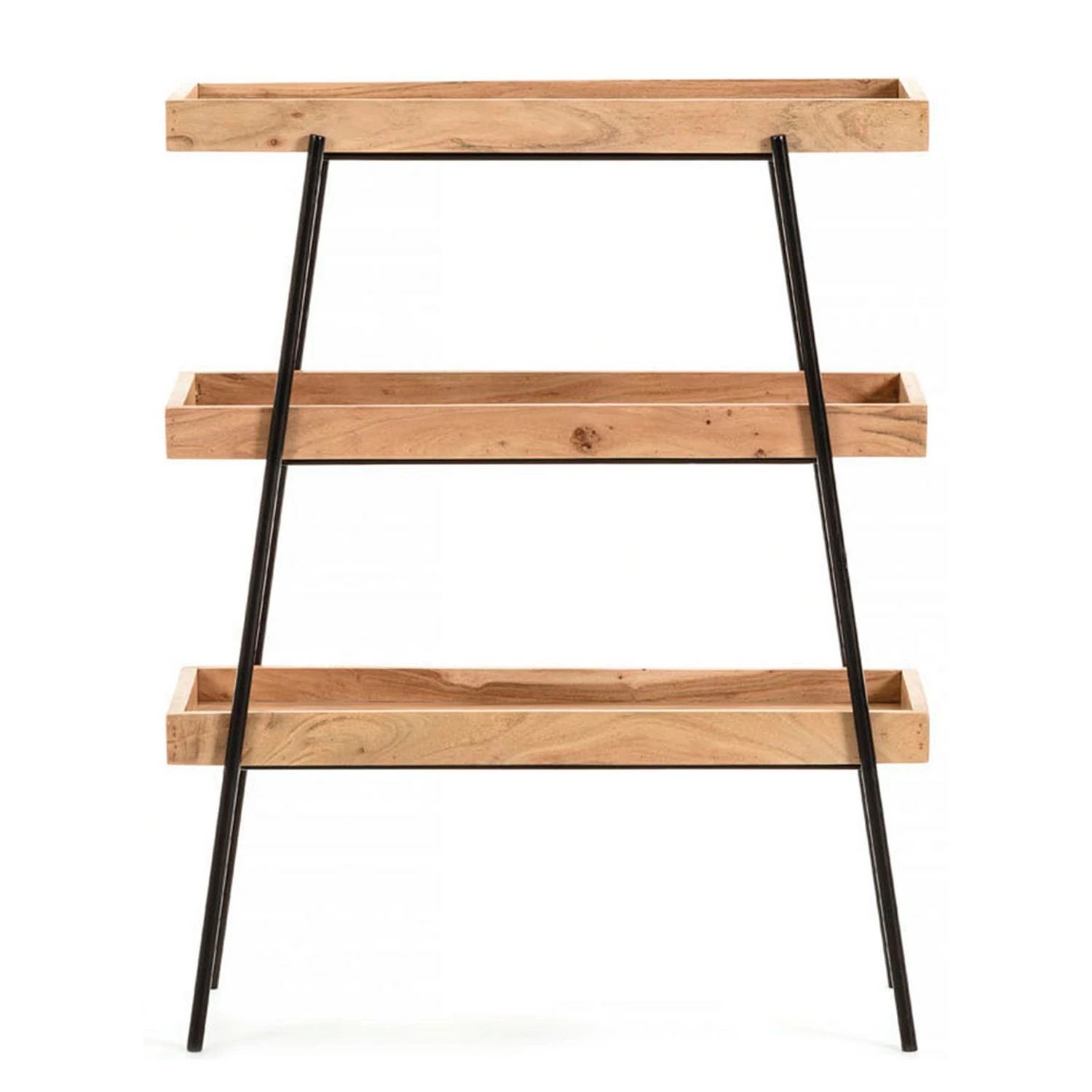 Red Living Regal Beitbridge I - Akazie massiv / Metall - Akazie / Schwarz 6 Red Living Regal Beitbridge I - Akazie massiv / Metall - Akazie / Schwarz – Bild 4