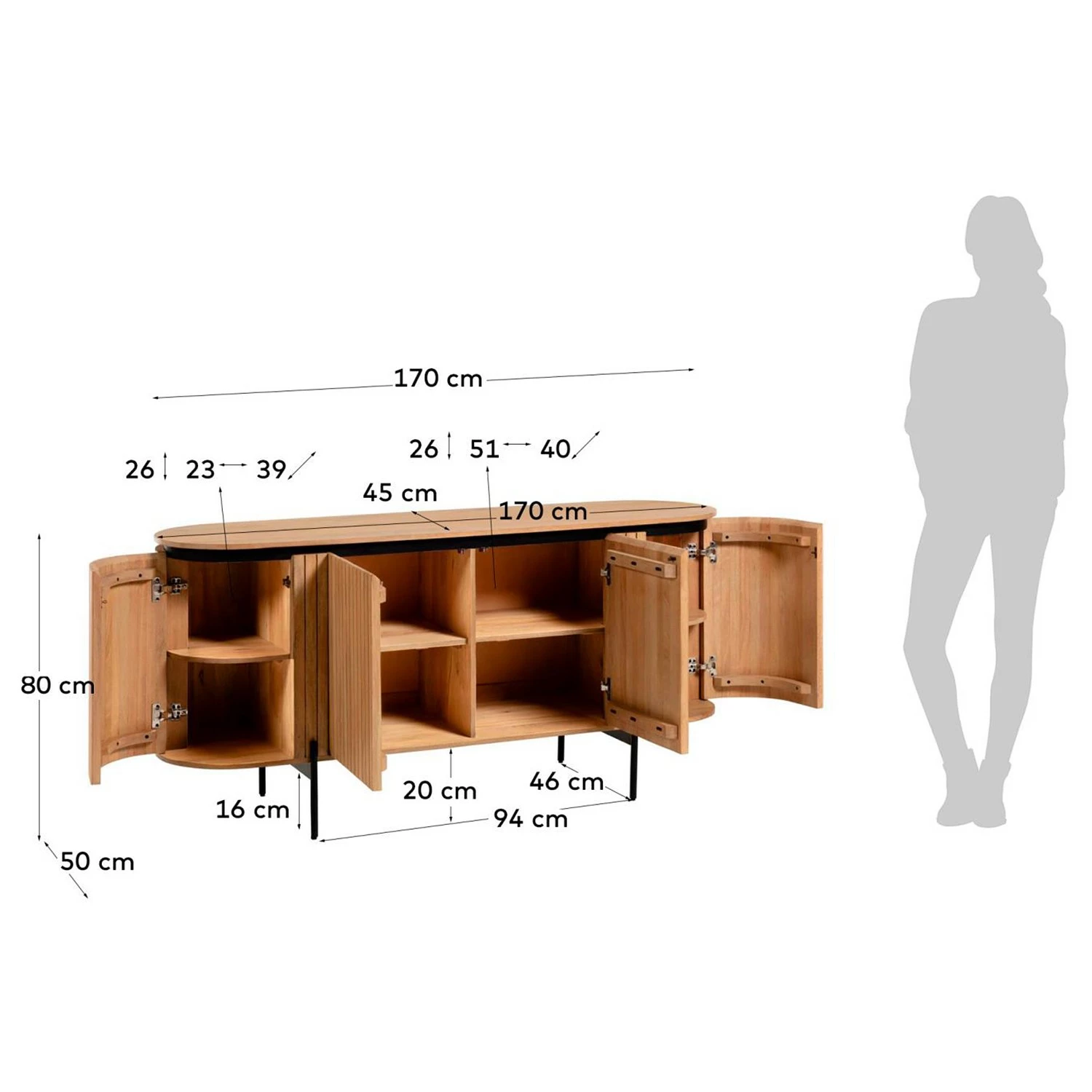 Red Living Sideboard Lusaka - Mango massiv 18 Red Living Sideboard Lusaka - Mango massiv – Bild 16