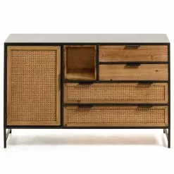 Red Living Sideboard Kisumu - Wiener Geflecht / Eisen - Braun / Schwarz 22 Red Living Sideboard Kisumu - Wiener Geflecht / Eisen - Braun / Schwarz -Büromöbel Verkäufe 1000363968 220714 030 DETAILS P000000001000363968