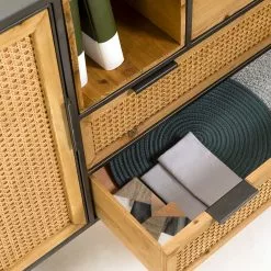 Red Living Sideboard Kisumu - Wiener Geflecht / Eisen - Braun / Schwarz 28 Red Living Sideboard Kisumu - Wiener Geflecht / Eisen - Braun / Schwarz -Büromöbel Verkäufe 1000363968 220714 060 DETAILS P000000001000363968